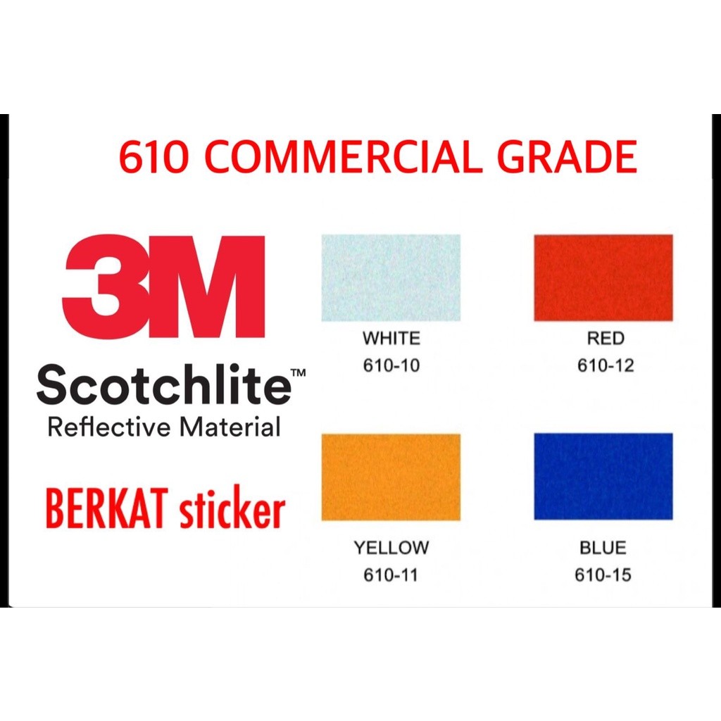 Original 3M 610 680 3277 SCOTCHLITE REFLECTIVE STICKER 60cm x 100cm 3M stiker skotlet reflektif