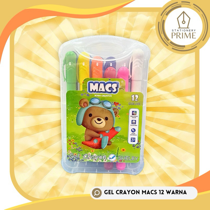 

Gel Crayon MACS 12 Warna