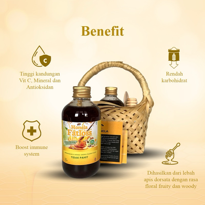 

NEW HONELAKU MADU SUPER FOOD FATLOSS (Tidak Pahit) SUPER FOOD Packaging Keranjang PREMIUM