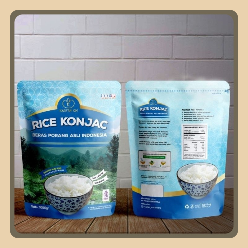 

Beras Porang Original KARETA KIN 1kg Shirataki Fukumi Rice Konjac Beras Diet Diabetes Konyaku