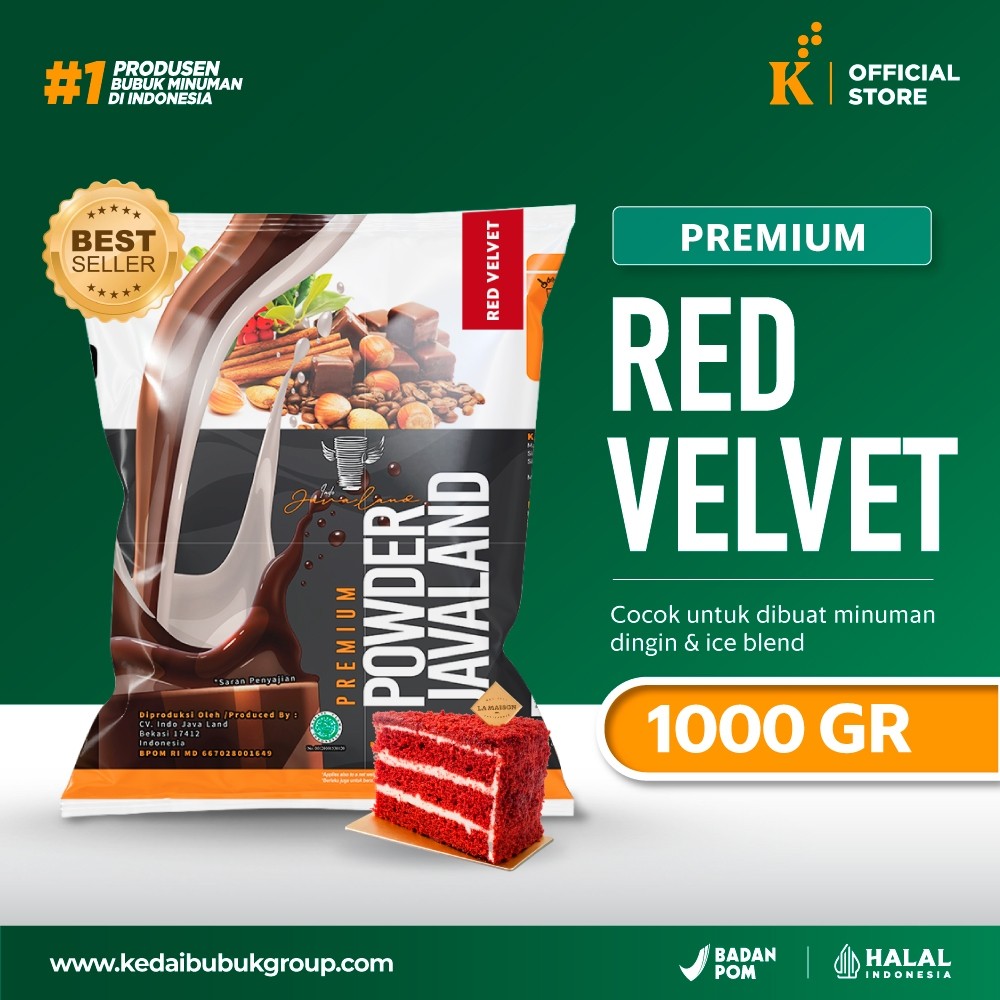 

NEW Powder Red Velvet Bubuk Minuman Bubble Drink Javaland 1 kg PREMIUM