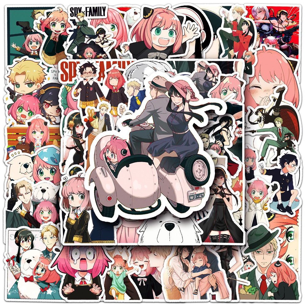 

10/30/50pcs Cartoon Anime SPY×FAMILY Graffiti Stickers Decal Kid Toy DIY Luggage Notebook Laptop Fridge Cute Decoration Sticker