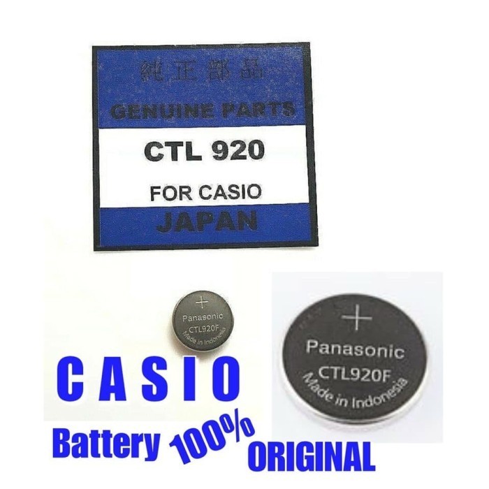 Battery Baterai Batrei Batre Jam Tangan Casio CTL920 Original