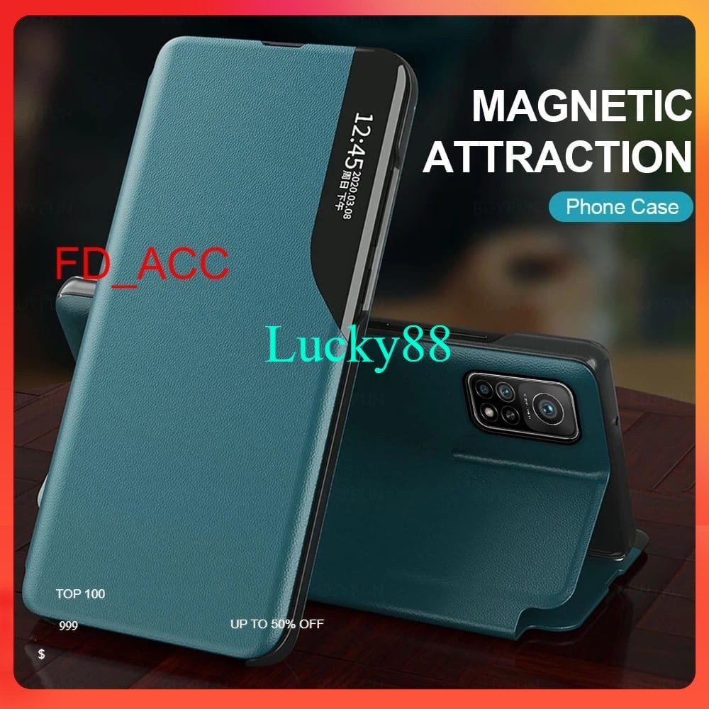 [ Xiaomi Redmi 9A / 9C / 10A / 10C / 12 4G / Poco X5 ] Bracket Cover Window Smart View PU Leather Ma