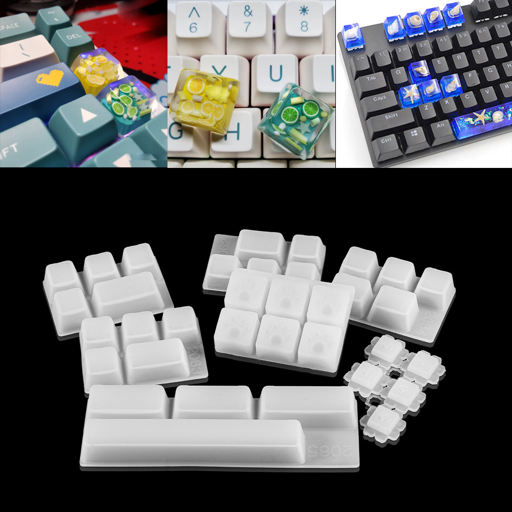 

1pcs Gaming Mechanical Keyboard Key Cap Silicone Molds Crystal Epoxy Resin Casting Mold For DIY Handmade Craft Making Tools