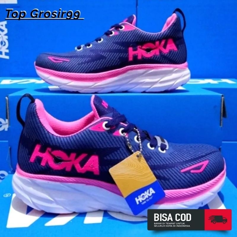 Sepatu Hoka Carbon X2 Runing Shoes Hoka Lari Olahraga Sneakers Pria Wanita
