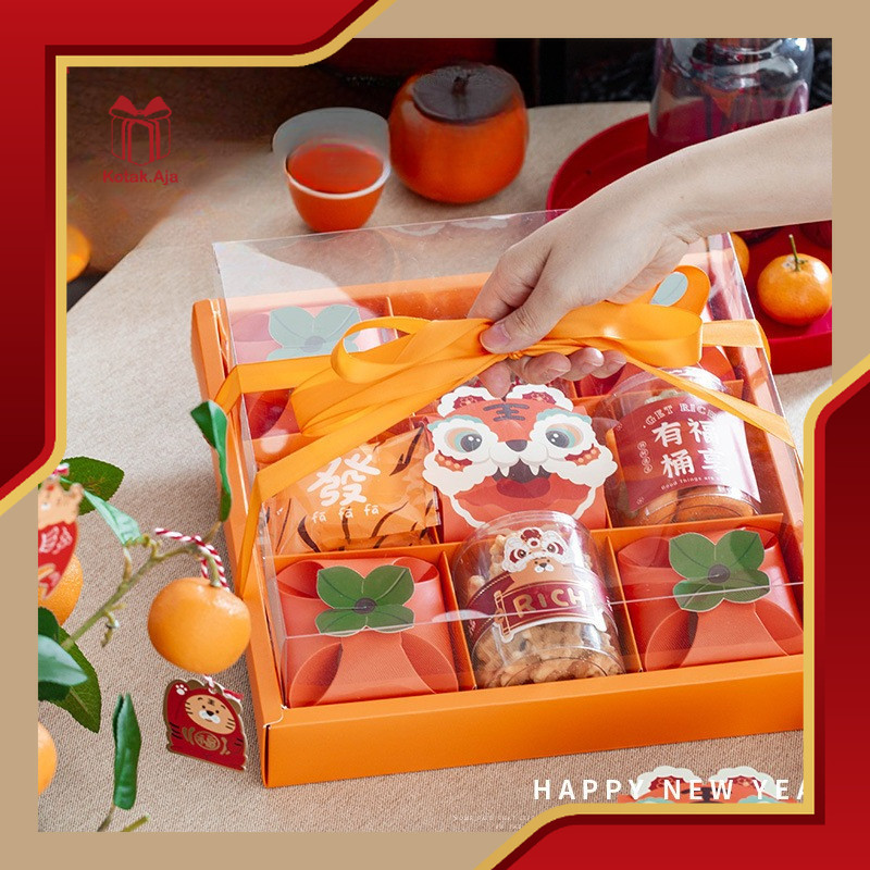 

Box Imlek CNY / Box Mooncake Sekat 9 / Kotak Kue Bulan / Box Pudding Sekat 9 I CC10