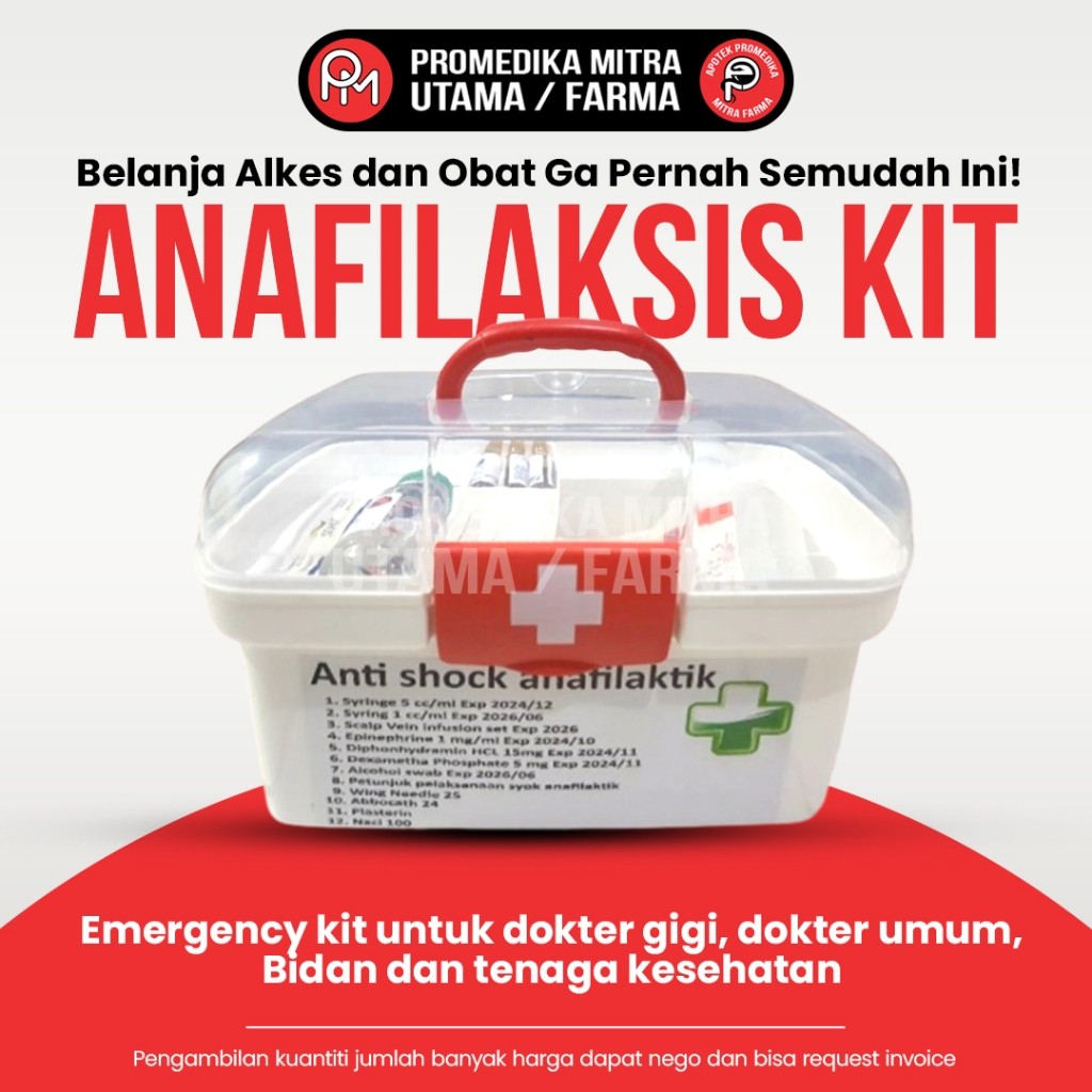Anafilaktik kit emergency / Dokter gigi, dokter umum, bidan dan tenaga kesehatan | untuk penanganan 