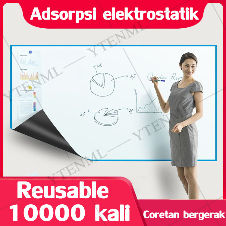 

Adsorpsi elektrostatik 60x300cm Stiker Papan tulis Whiteboard Blackboard Papan Tulis Dinding Stiker