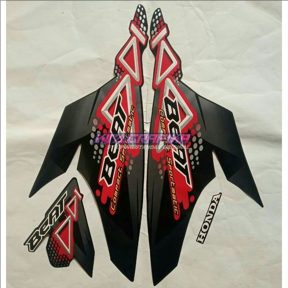 Stiker Striping Honda BEAT Karbu 2011 Hitam
