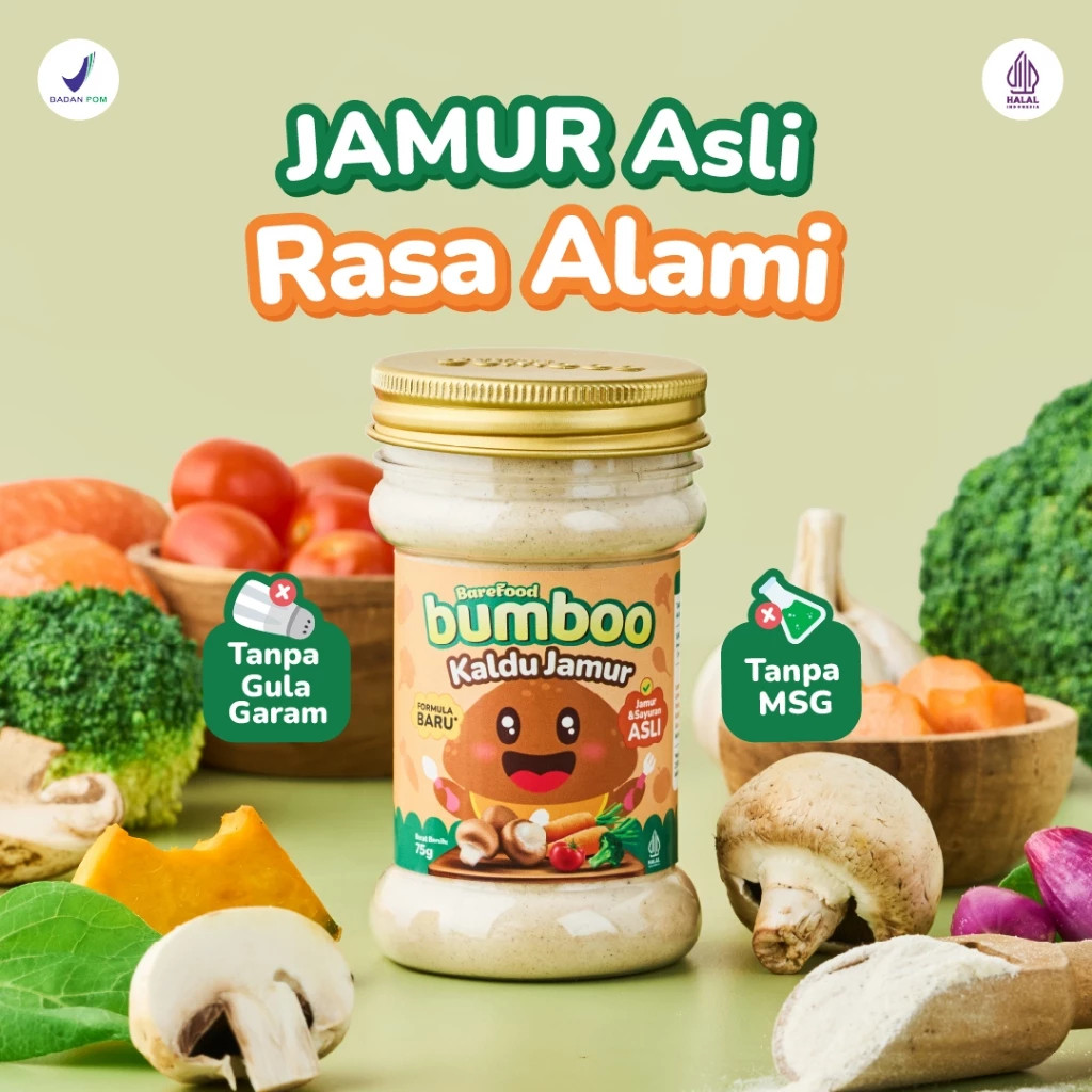 

BUMBOO Kaldu Jamur Asli Untuk Anak Tanpa MSG Gula Garam Tambahan Sayur