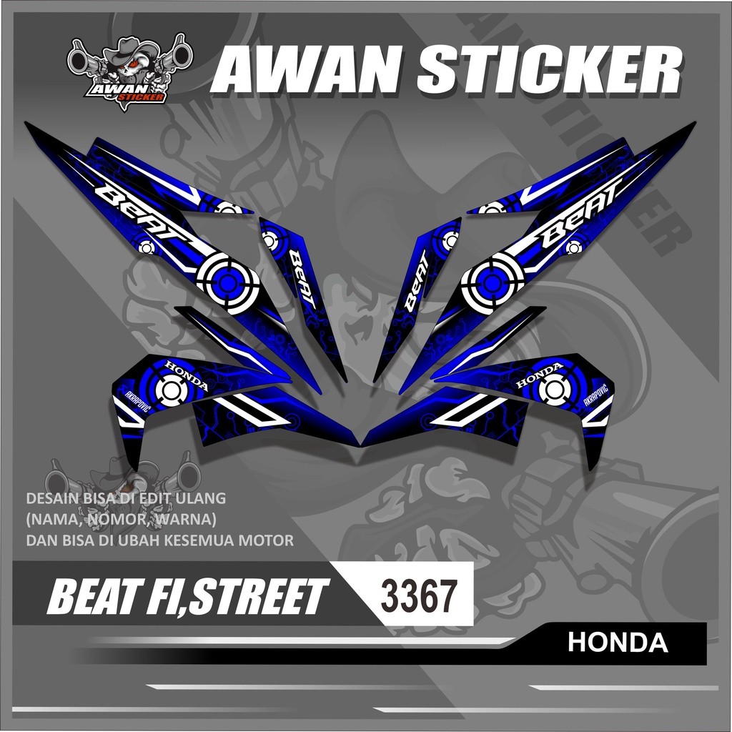STIKER STRIPING BEAT FI SREET EPS 2013-2019 DESAIN RACING - STRIPING BEAT DESAIN RACING 3367