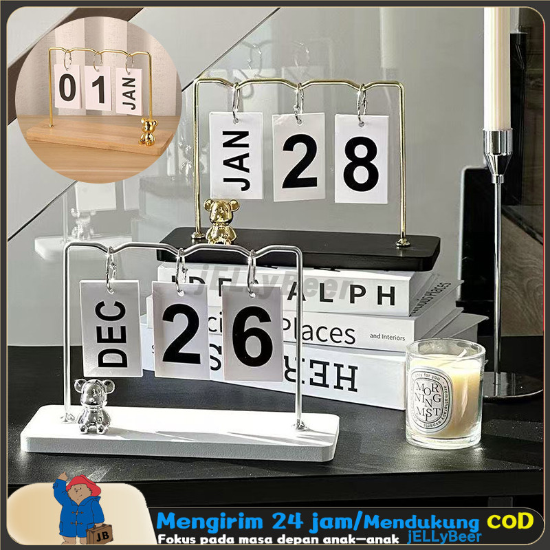 

Bear calendar ornament 3 Warna Kalender Desktop Beruang desktop kantor kreatif ornamen ruang tamu ruang kantor pengaturan di atas meja