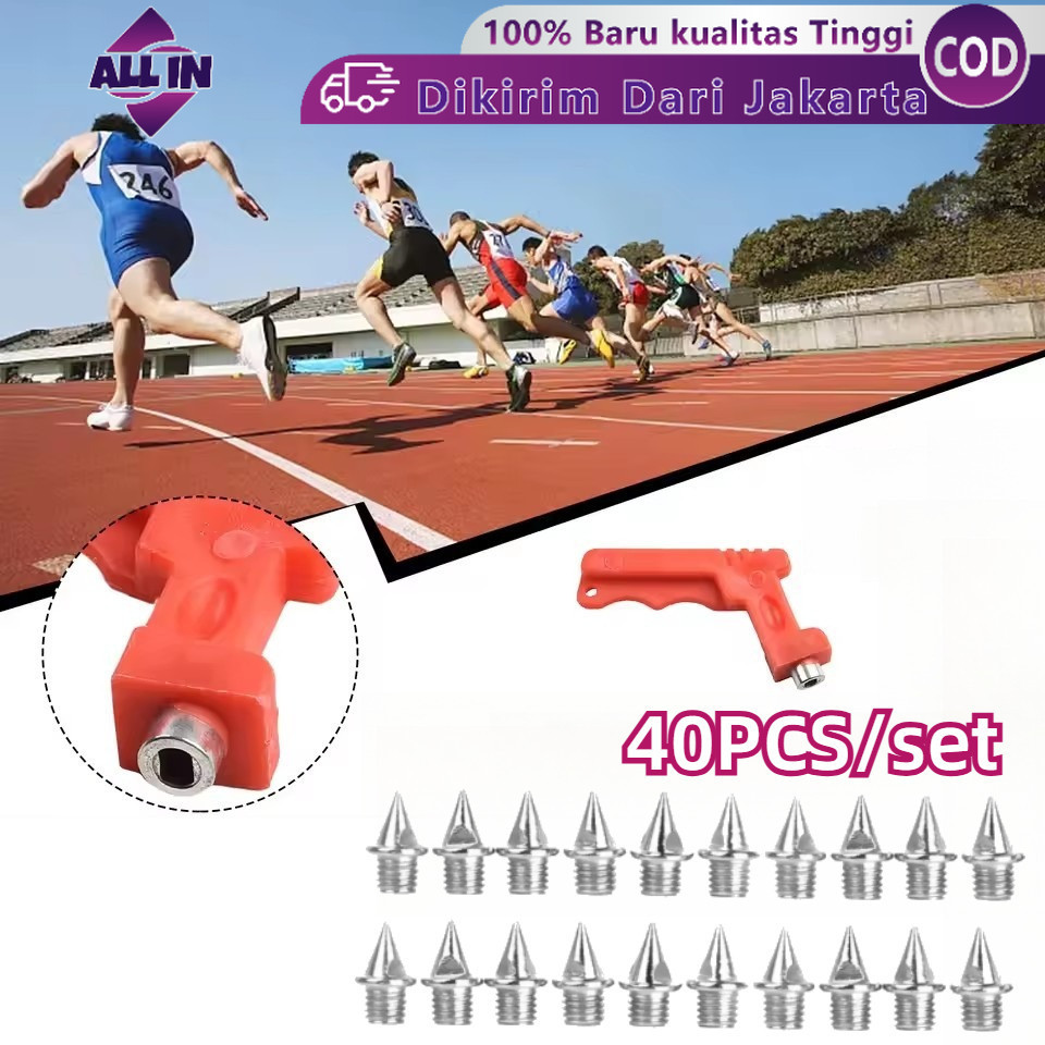 40Pcs Paku Sepatu Lari Paku Sepatu Spike Paku Sepatu Golf Paku Sepatu Lari Menengah Atletik