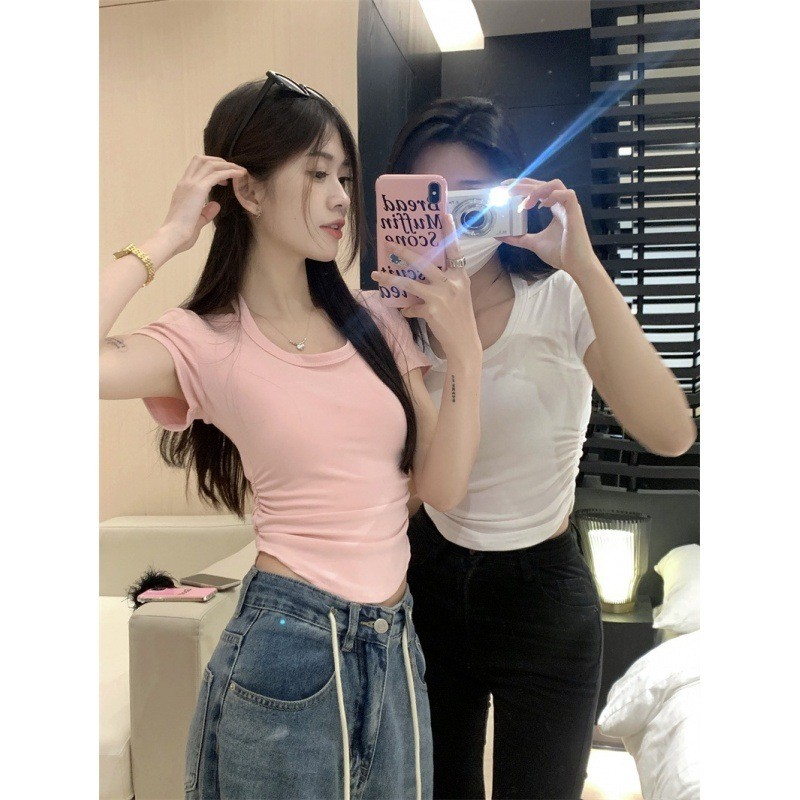 PINKYJ BJ414 Baju Kaos Atasan Wanita Tali Leher Sexy Korean New Style