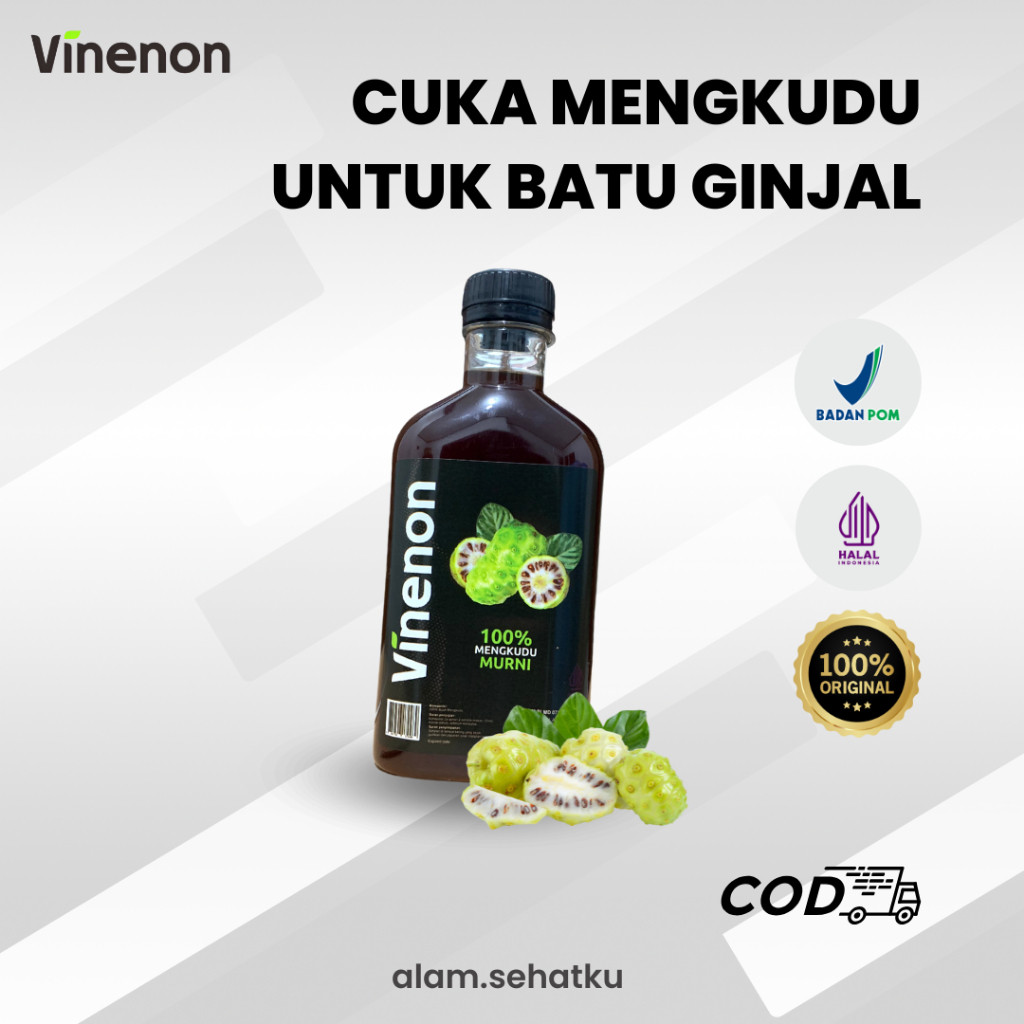 

Vinenon - Ampuh Atasi Batu Ginjal - Cuka Mengkudu Murni 100% Alami - Halal BPOM COD