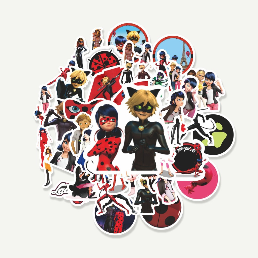 

Sticker Pack Sticker Kartun Miraculous Ladybug Sticker | Sticker TUMBLR | Stiker LAPTOP KOPER HELM