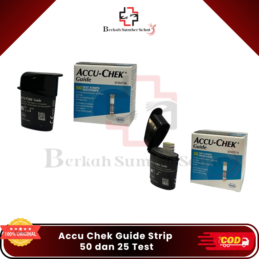 AccuChek Guide Strip Gula / Accu Chek Guide Strip isi 50 dan 25 test