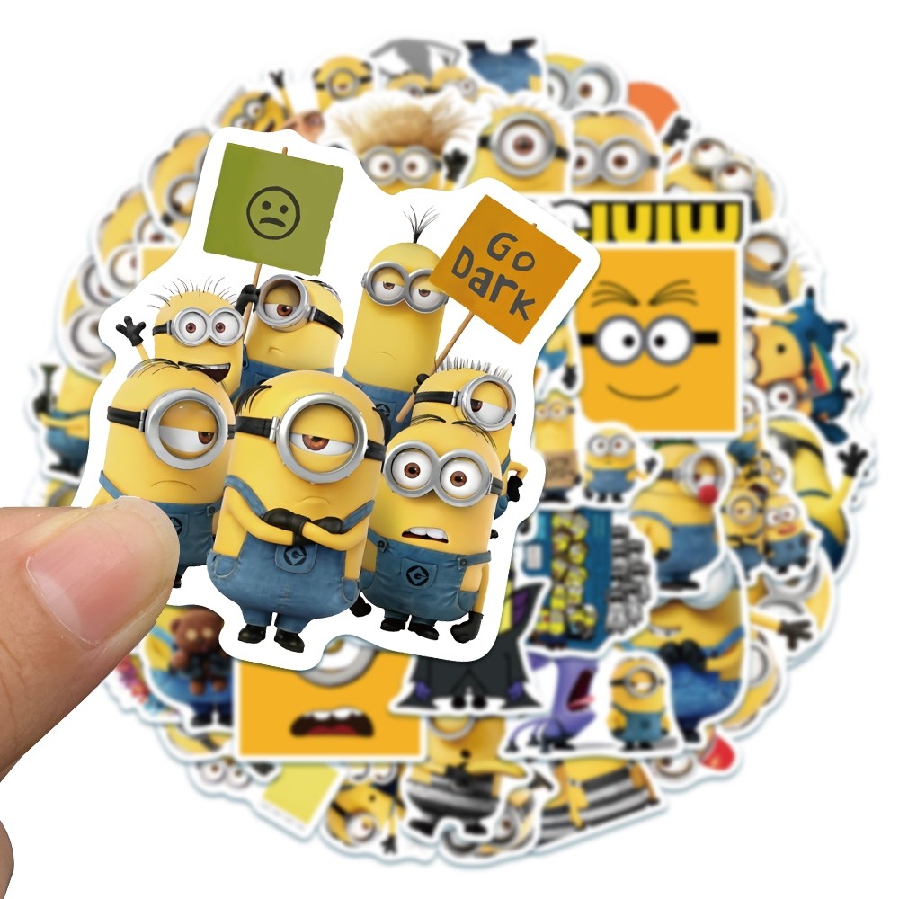Stiker Lucu Kartun Minions Stiker Kualitas tinggi Tahan Gores Decal Vinyl Anti Air- Sticker Aestheti