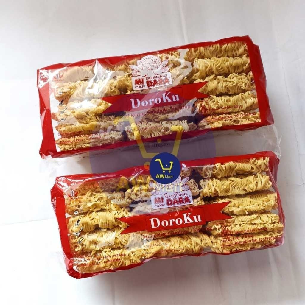 

MIE DOROKU MI CAP BURUNG DARA 600 GRAM ISI 15 PCS - MIE KERING DOROKU 600 GRAM