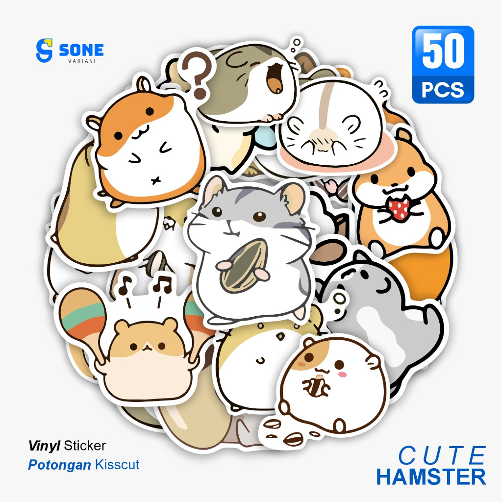 

Sticker Pack CUTE HAMSTER / Stiker Animasi Paper Vinyl Deco Buku Jurnal Tumbler Laptop Aesthetic