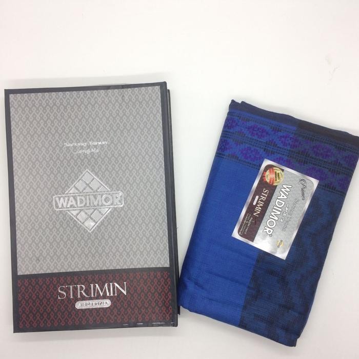 sarung wadimor strimin songket - Biru