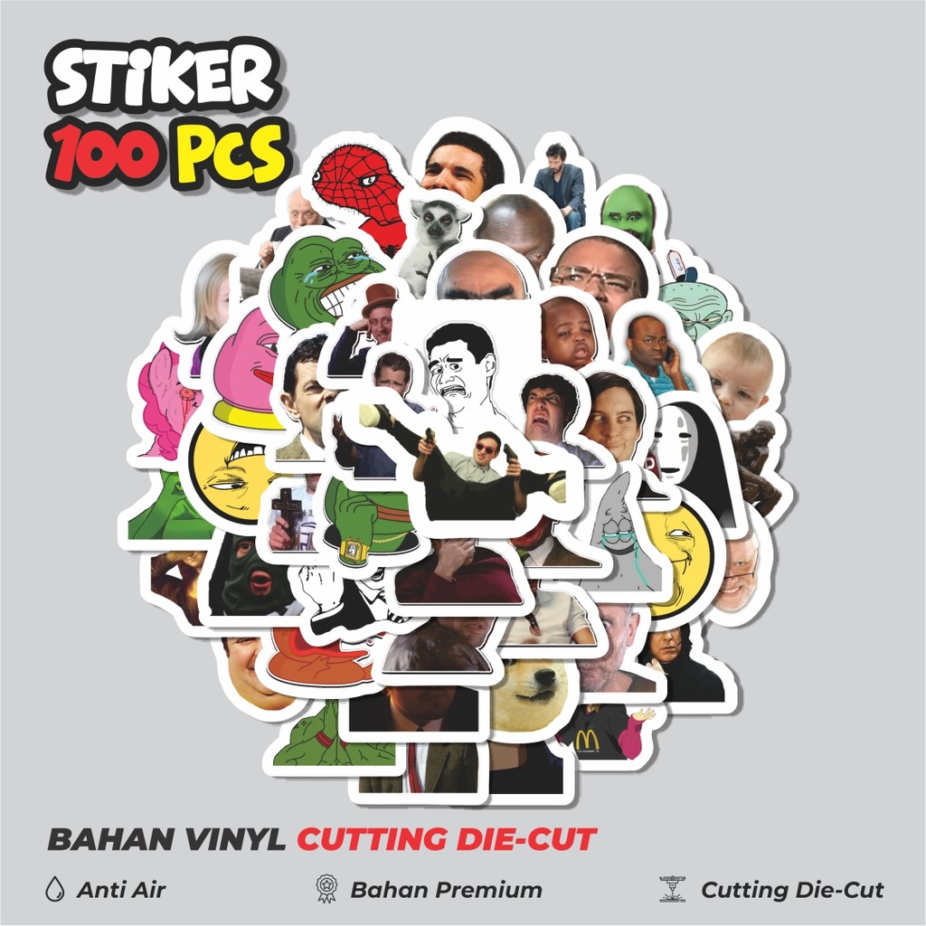 

Terbaru! 50 pcs Sticker Ekspresi Lucu Sticker Dekorasi Lucu Kreatif untuk Notebook, Skateboard, HP