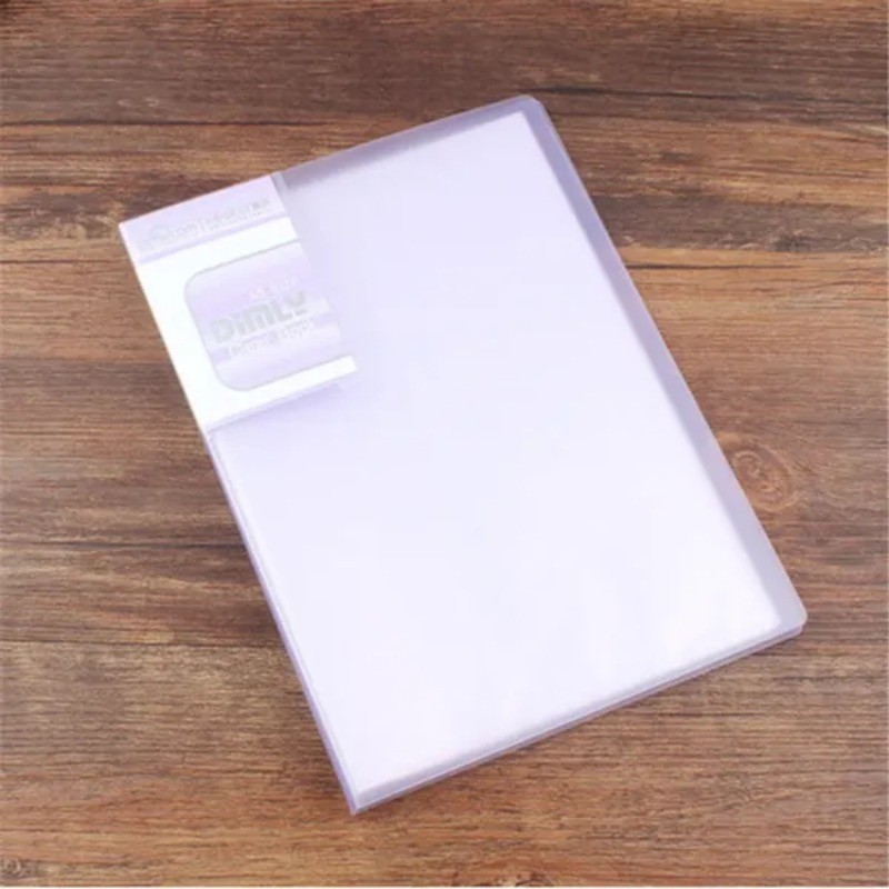 

1 Pc 20/40 Pages Transparent A5 Folder Document Folder For Office And School
