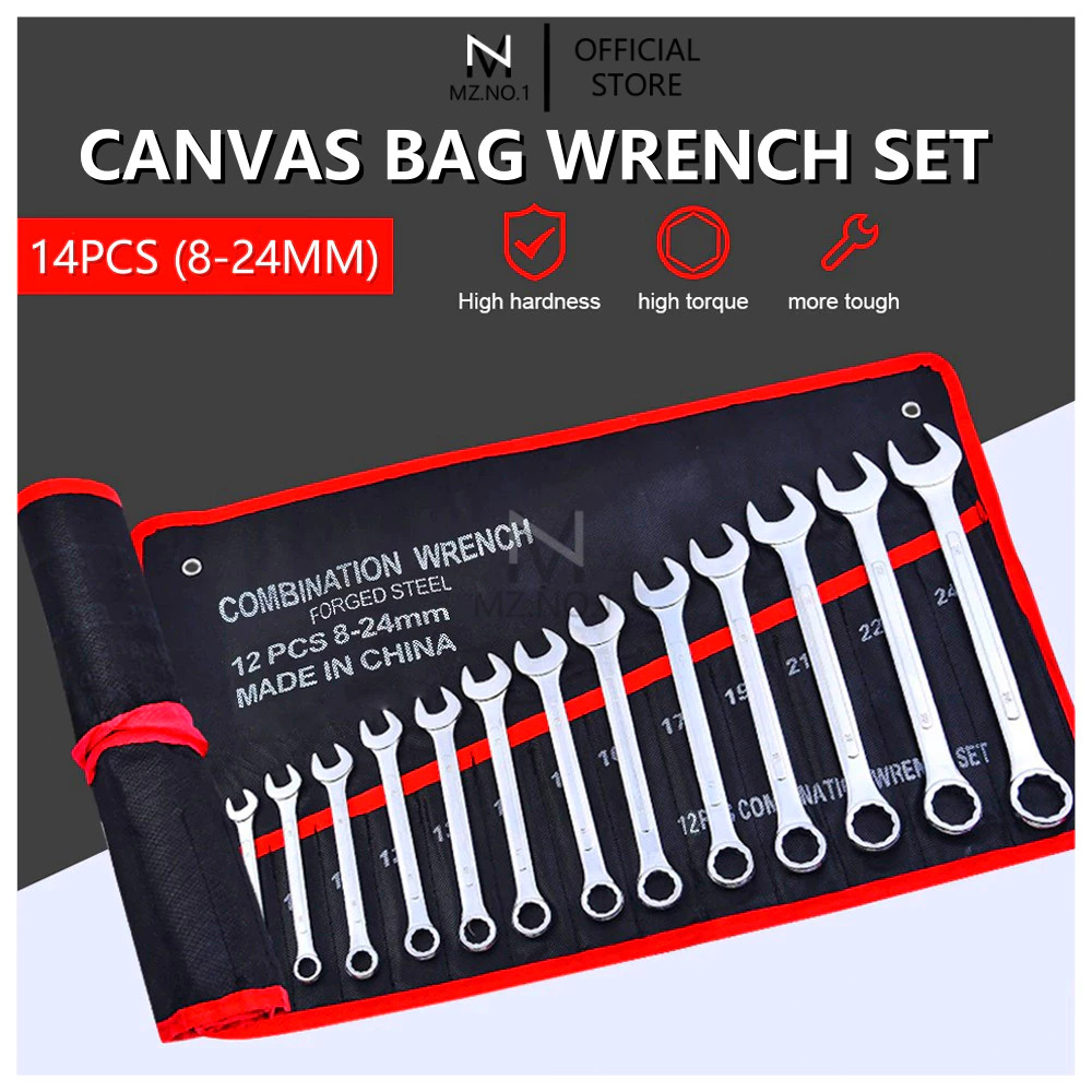 【COD】1 SET 14 PCS 8-24MM Tool Kunci Ring Pas Set Kunci Pas Harga Murah Barang Berkualitas Original /