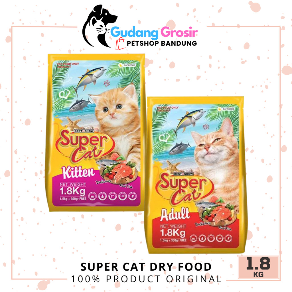 Super Cat Dry Food 1.8kg kitten & adult