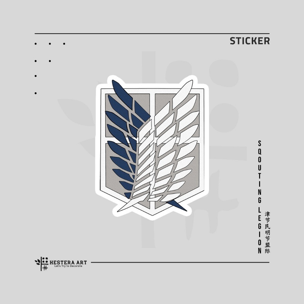 

Stiker Attack On Titan Vinyl Doff Laminasi | Stiker Shingeki No Kyojin Sasageyo Scouting Legion