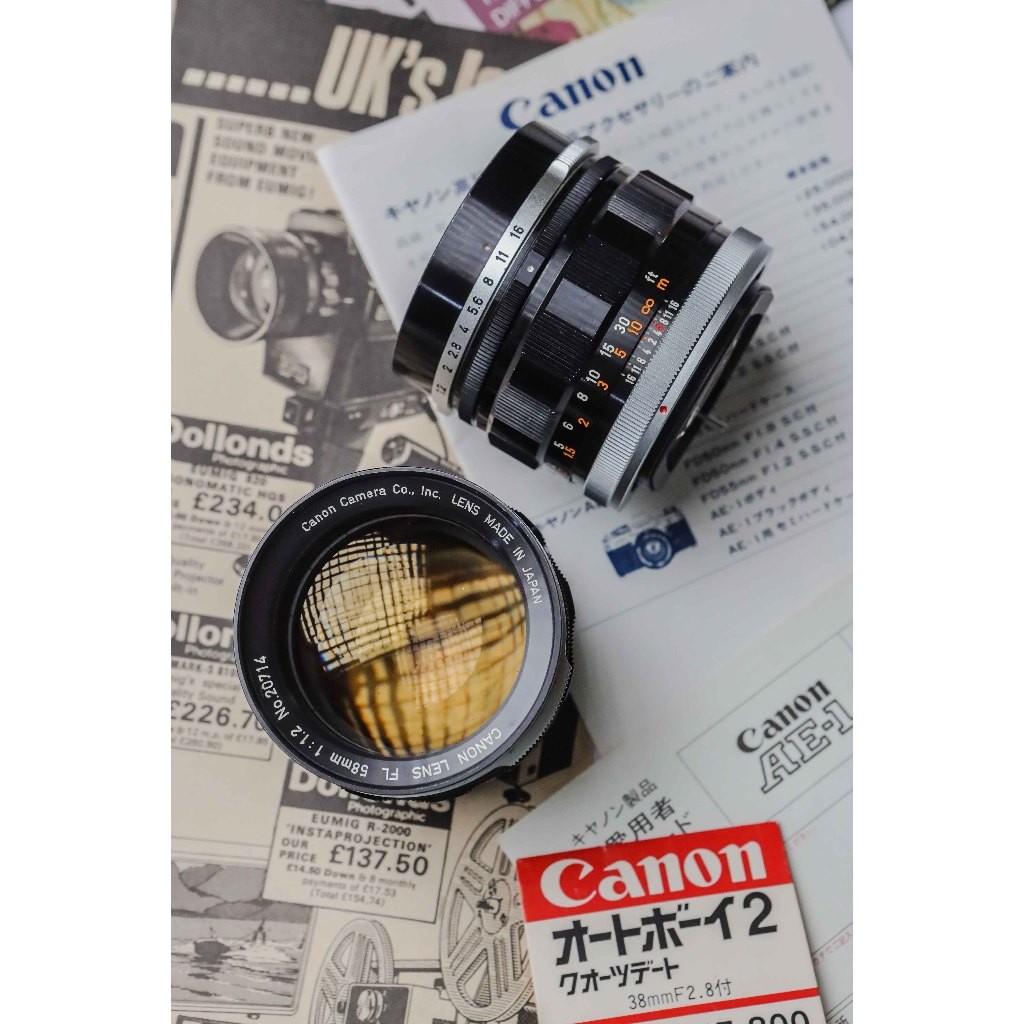 Lensa Manual Canon 58mm f1.2 FL Super Mulus Normal Co