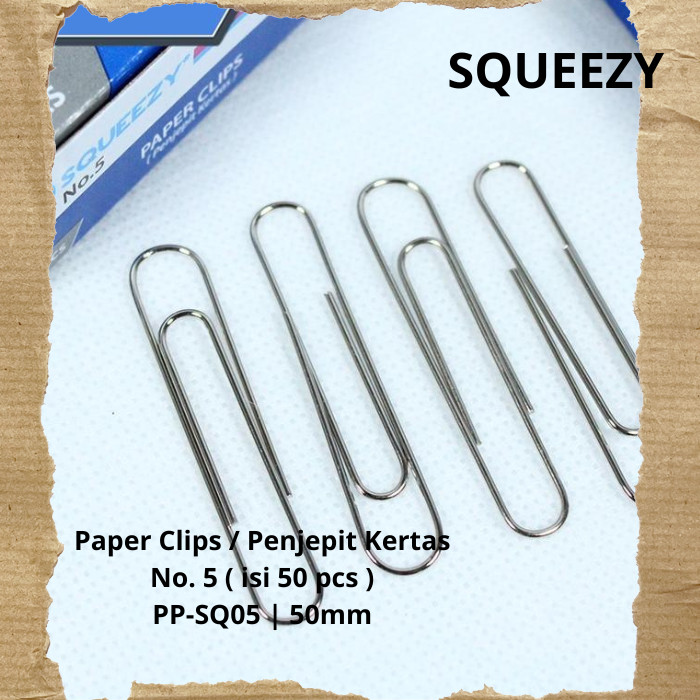 

Penjepit / Paper Clips Jumbo Squeezy No.5 SQ05