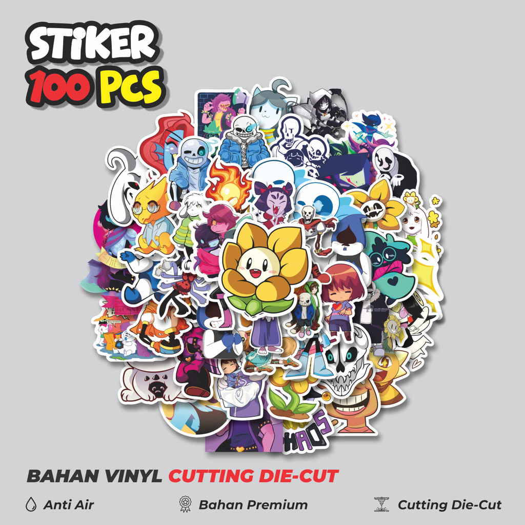 

Terbaru! 50 pcs Stiker Kartun Undertale and Deltarune Dekorasi Lucu Kreatif untuk Notebook, Skateboard, HP