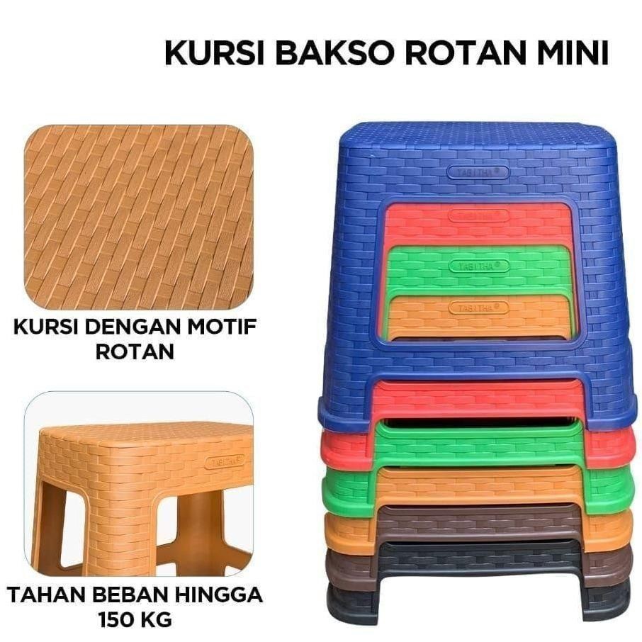 BANGKU JONGKOK KURSI PLASTIK KURSI MAKAN KURSI ROTAN ANYAM KURSI KECIL  KURSI BAKSO