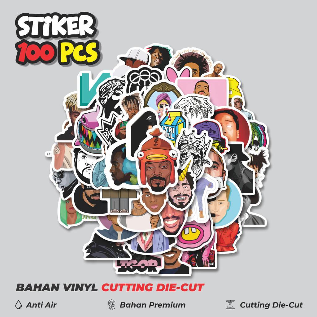

Terbaru! 50 pcs Stiker Rapper Dekorasi Lucu Kreatif untuk Notebook, Skateboard, HP
