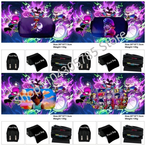 

Children's Pencil Case Cartoon Large Capacity Pencil Case Pen Bag Fully Printed Flap Stationery Box Anime Bags Students Supply