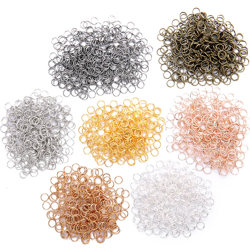 200pcs 0.7X4mm 0.7X5mm 0.7X6mm 0.7X7mm 0.7X8mm 0.7X9mm 0.7X10mm Metal Jump Rings Connectors Diy For 