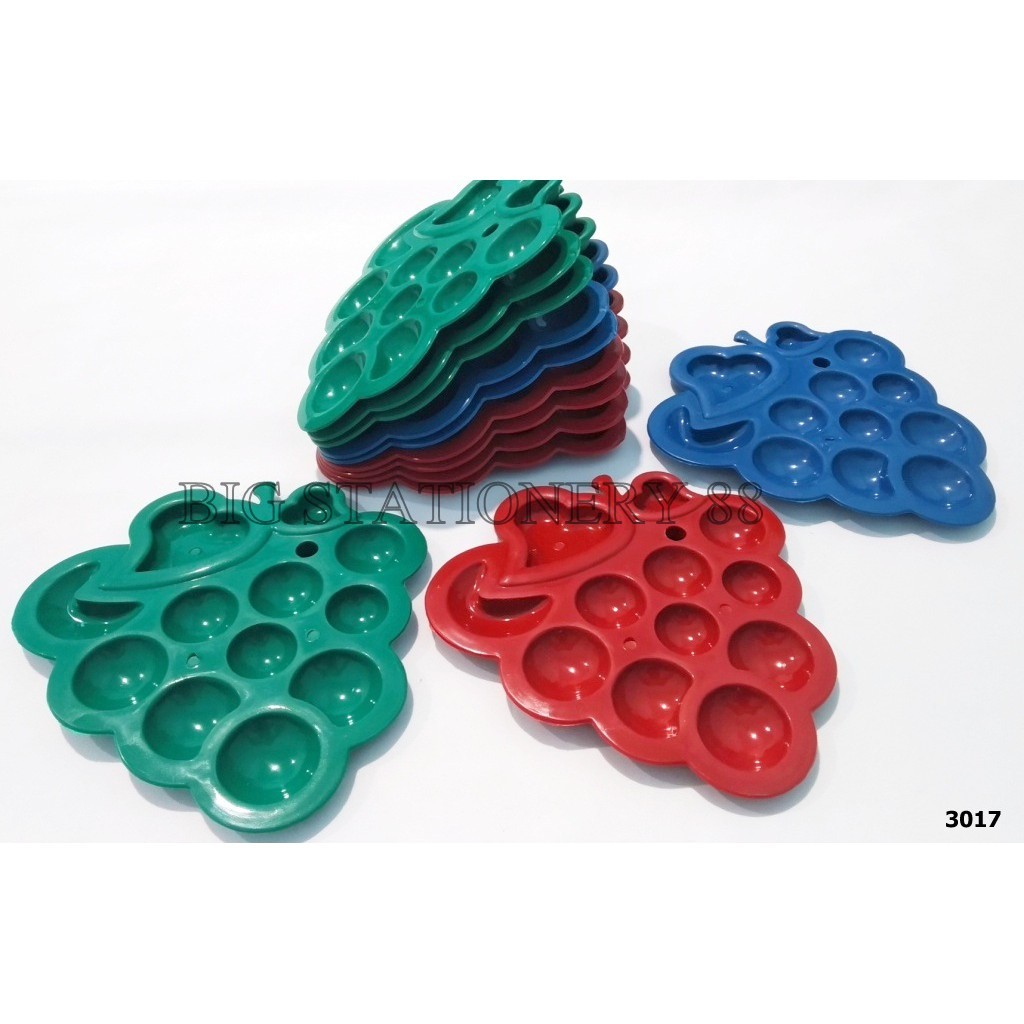 

12 PCS - Piring Cat air / Palet Cat Air / Piring Cat Air Bentuk Apple Anggur Bunga