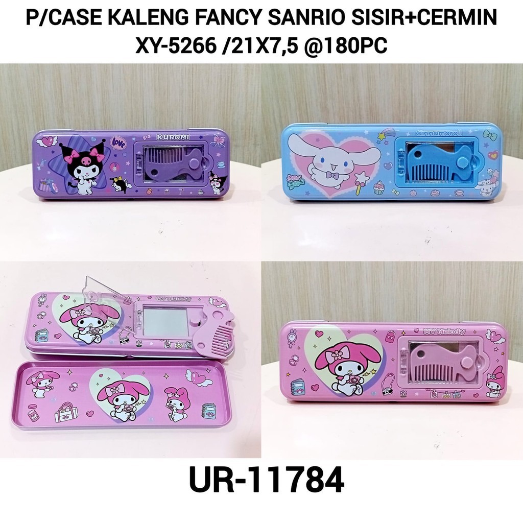 

Kotak pensil/tempat pensil kaleng fancy sanrio sisir cermin xy-5266