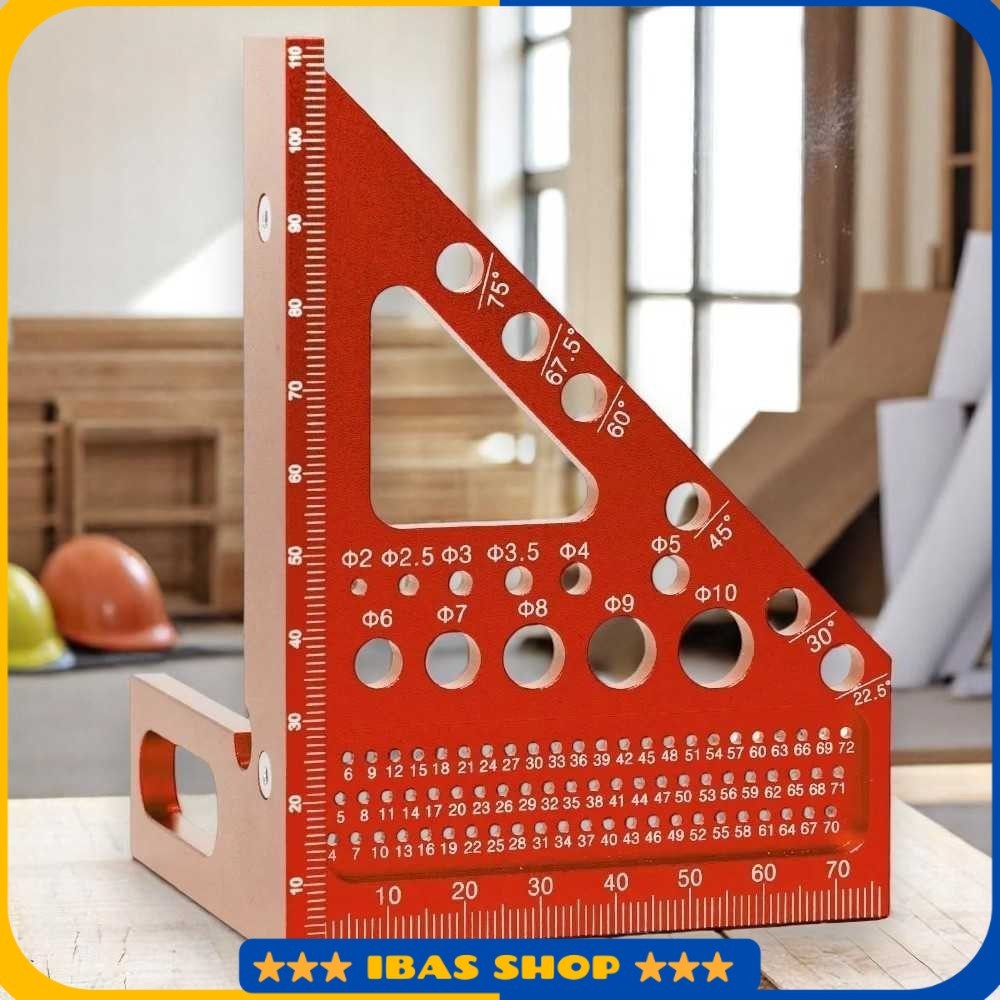 

Penggaris Siku Multifungsi 3D Woodworking Ruler Hole Marking - GD3