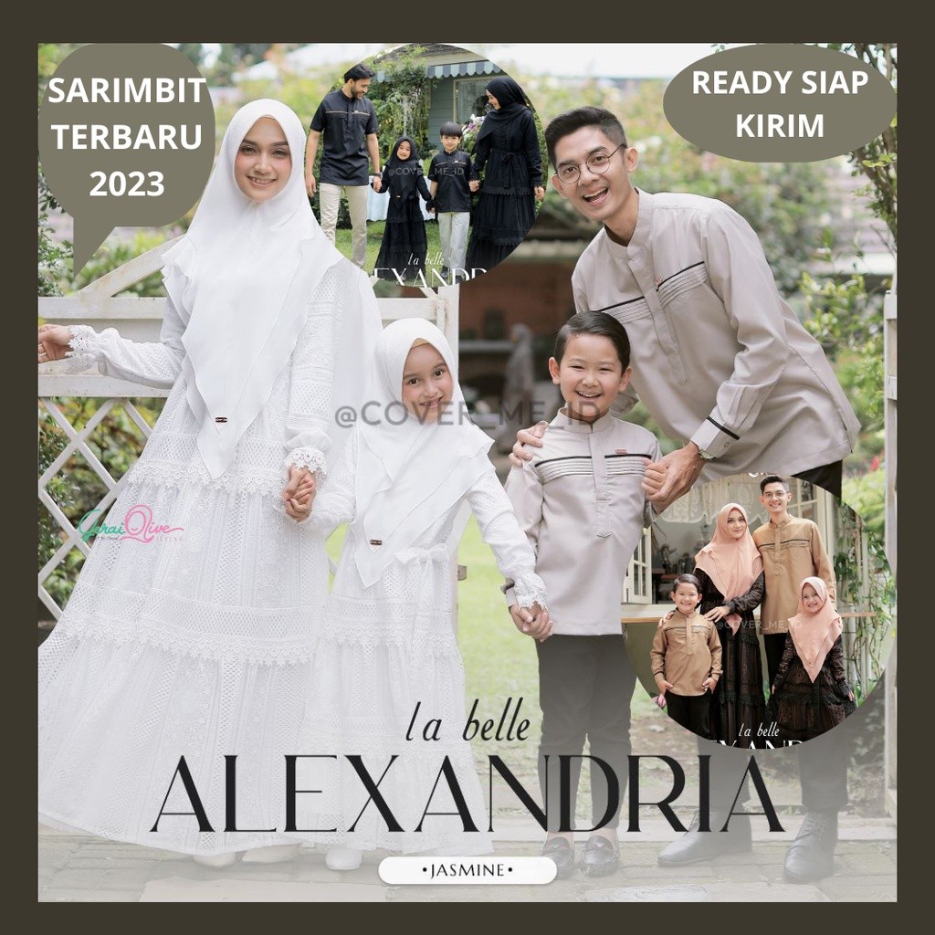 Sarimbit Keluarga Alexandria by Cover Me Seragaman Lebaran Idul Fitri 2024 Dress Couple