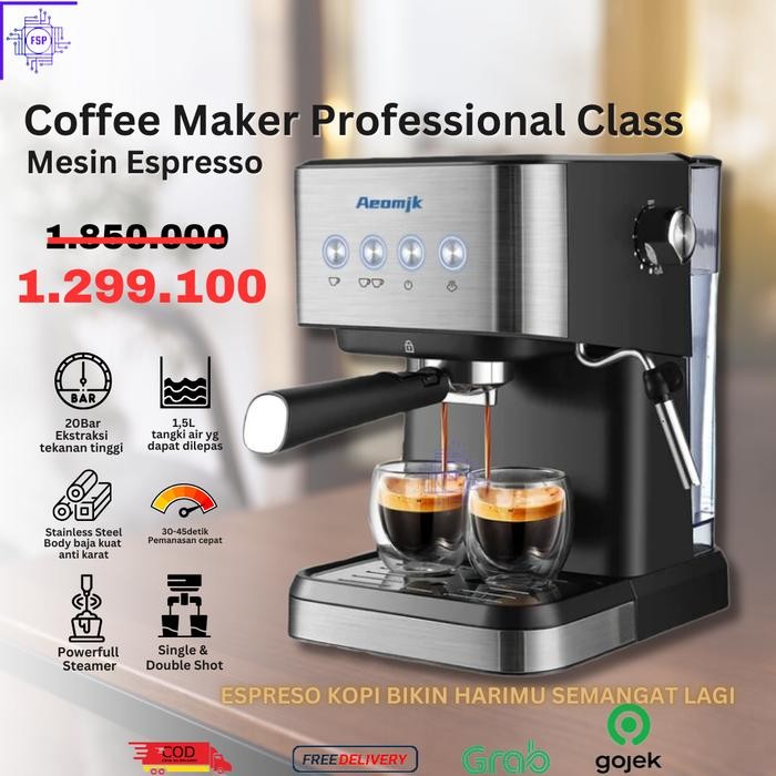 MESIN KOPI ESPRESSO 20 Bar - ESPRESSO COFFEE MACHINE AEOMIK CM-3010
