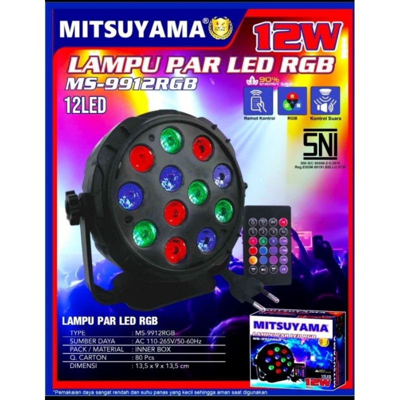 LAMPU DISKO MITSUYAMA/Lampu Par LED RGB Mitsuyama terlaris terlaris