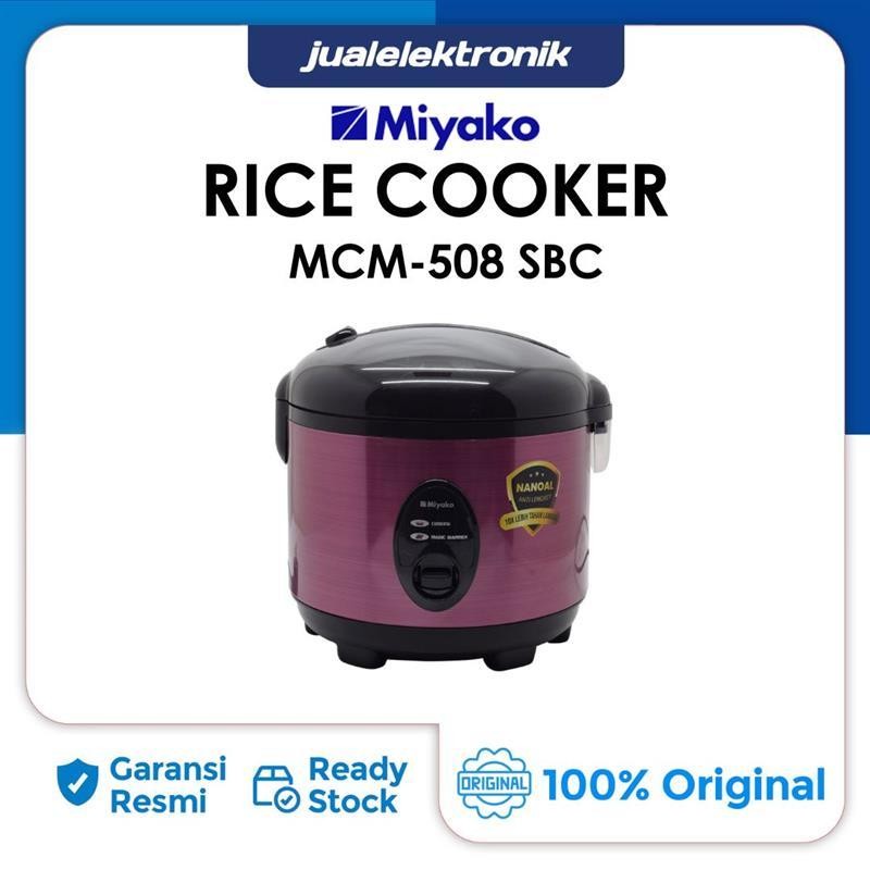 Miyako Magic Com MCM508SBC 1.8 Liter 3in1 Stainless - MCM 508 SBC MCM508 Rice Cooker Penghangat Pema