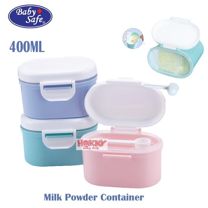 

Baby Safe Milk Powder Container 400 ml | 800 ml | 700ml | 1700 ml | Babysafe Tempat Susu Bubuk | Wadah Cemilan Snack - BLUE 400ml