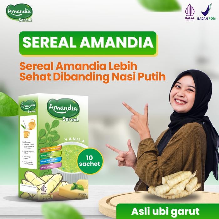 

Sereal Amandia 300 gram Aman Diabetes | Gluten Free, Indeks Glikemik Rendah, Resmi Halal & BPOM