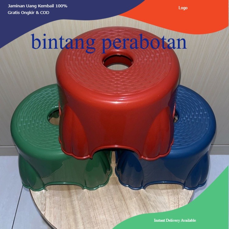 BP bangku plastik bulat / bangku jongkok / kursi jongkok / bangku / bangku plastik / kursi plastik
