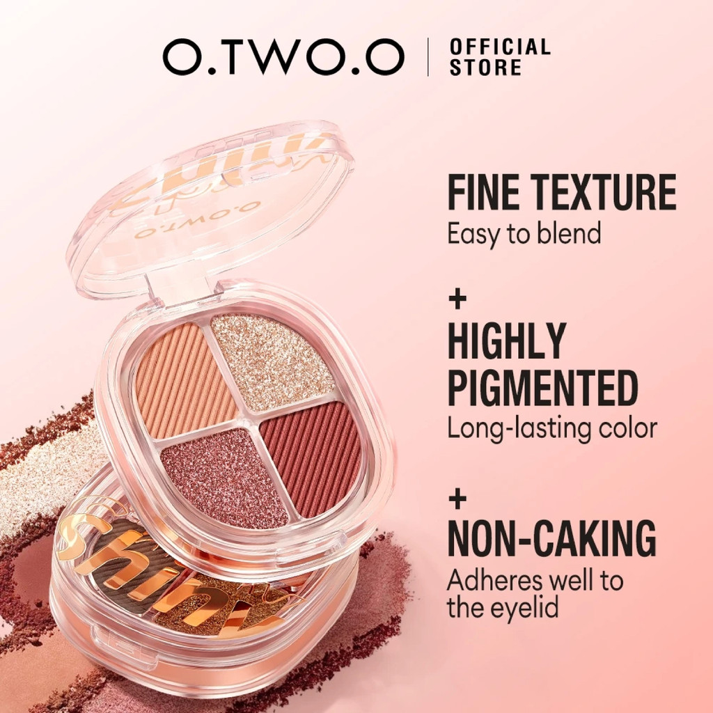 (READY STOCK) OTWOO Luxe Vibes 4 Color Eyeshadow Palette Eye Shadow Rias Mata SC073