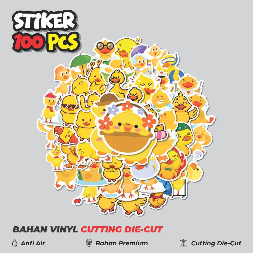 

Terbaru! 50 pcs Stiker Hewan Bebek Dekorasi Lucu Kreatif untuk Notebook, Skateboard, HP